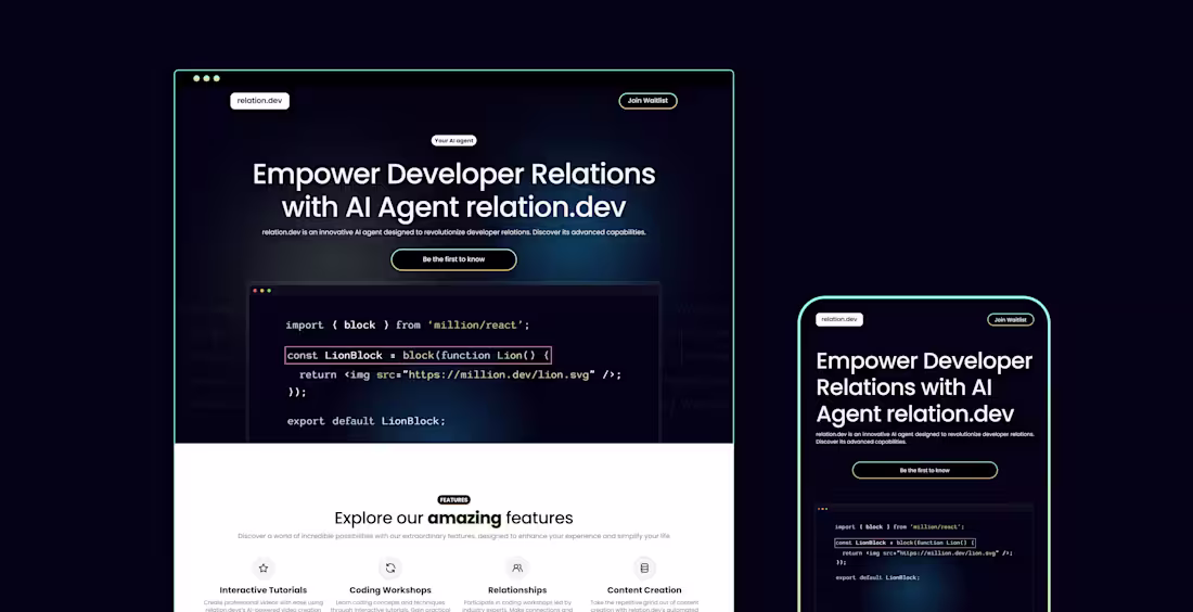 Cover image for AI Agent Landing Page Design
