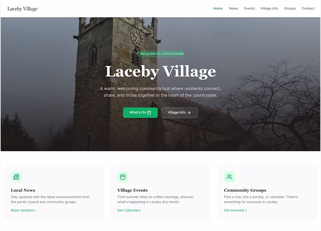 Cover image for Village Community Website