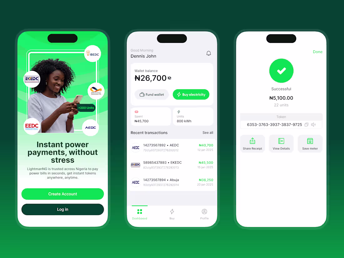 Cover image for LightmanNG - Bill payment Mobile App Design