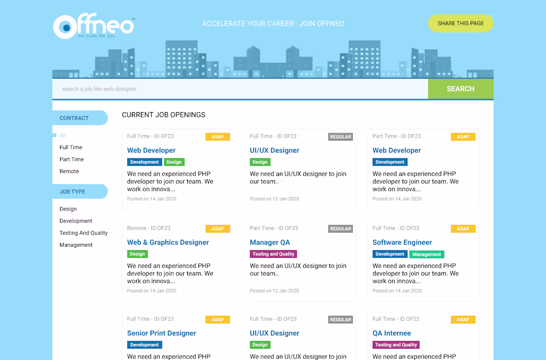 Cover image for Job Search Platform Developed