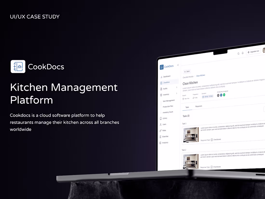 Cover image for Cookdocs: A multi-branch management platforms for restaurants.