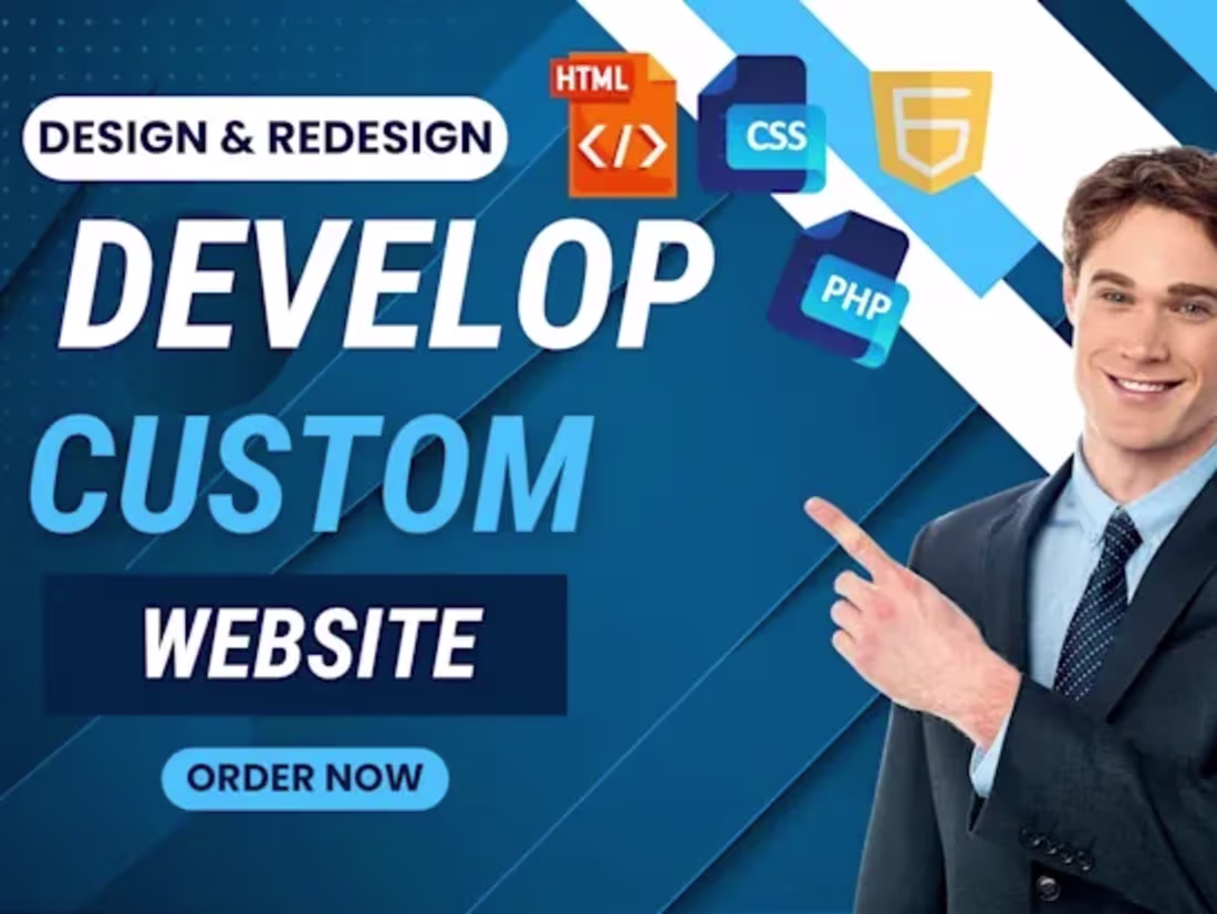 Cover image for I will develop website in HTML CSS bootstrap JavaScript PHP