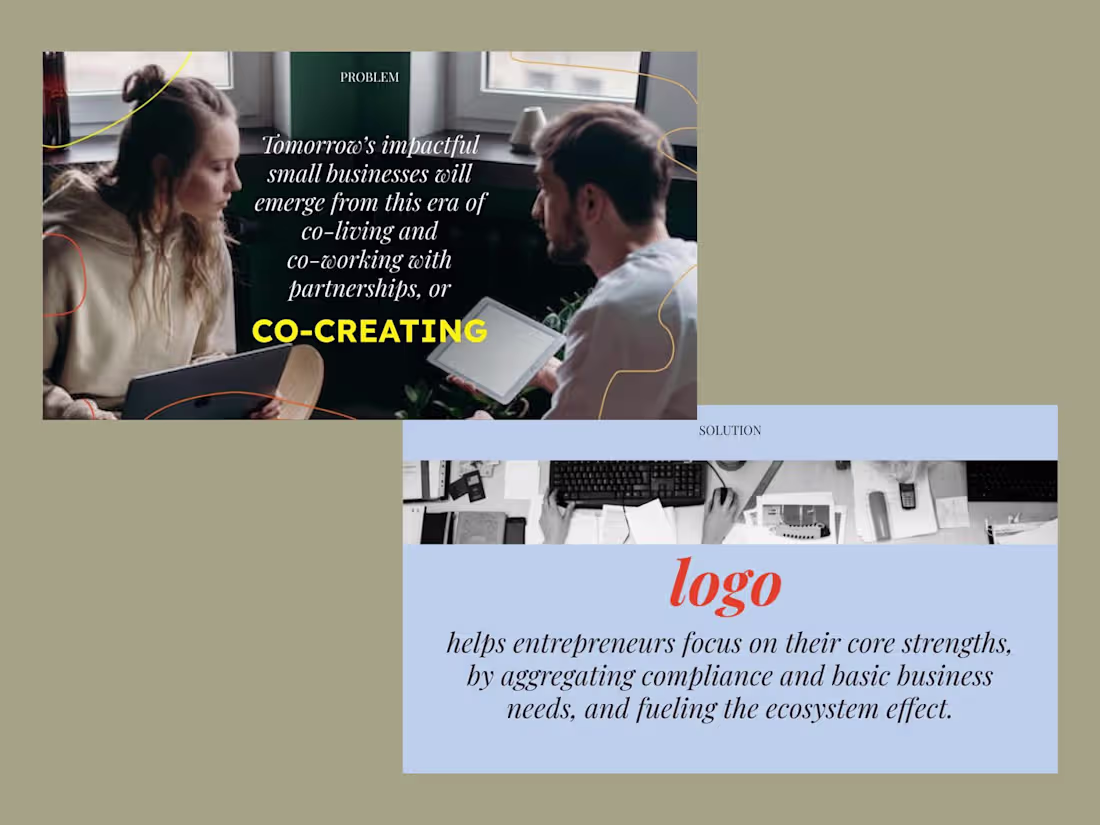 Cover image for Unused Coworking Space Startup Pitch Deck Template