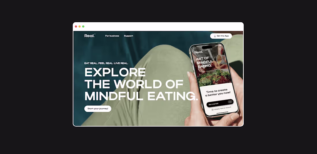 Cover image for Website Design of Wellness Mobile App | UX/UI Design