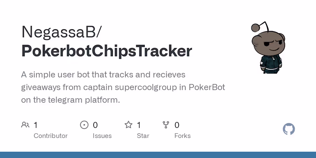 Cover image for GitHub - NegassaB/PokerbotChipsTracker: A simple user bot that …