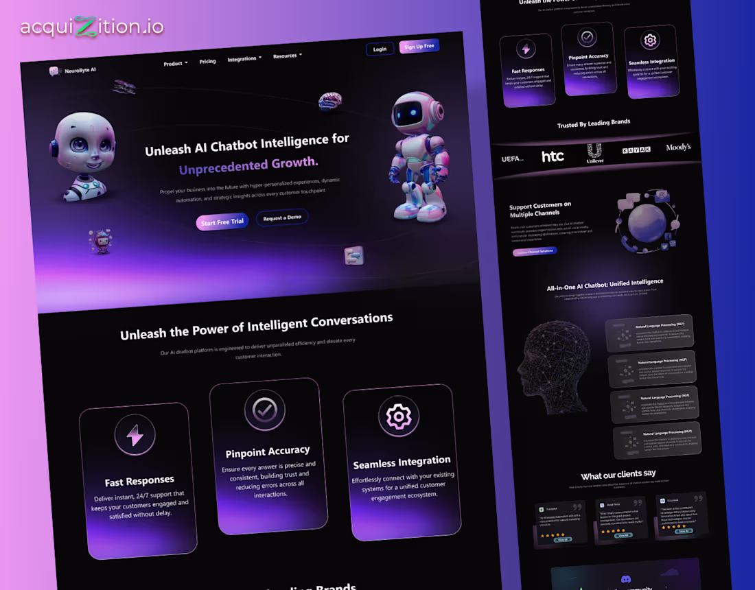 Cover image for NeuroByte AI – Webflow Landing