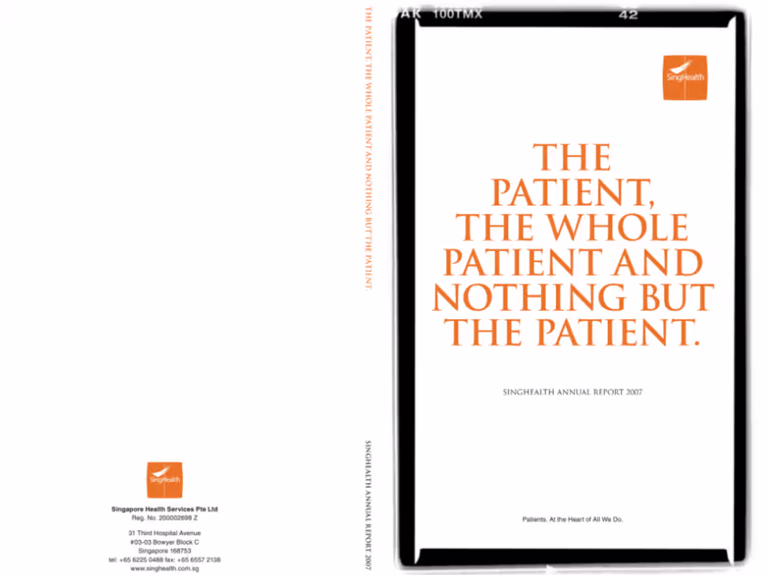 Cover image for Copywriting of SingHealth Annual Report