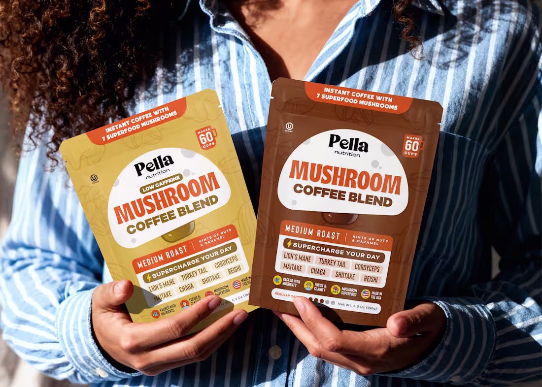 Cover image for Mushroom Coffee Packaging Design for Wellness Brand Pella Nu...