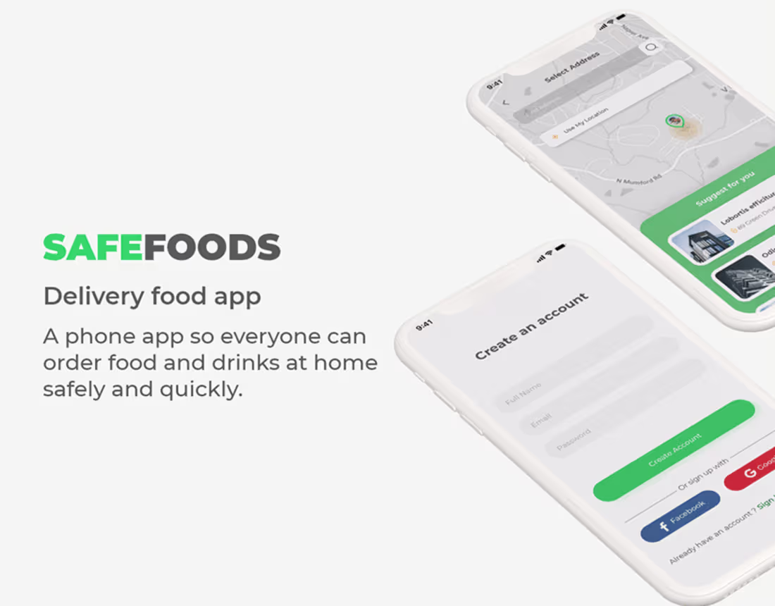 Cover image for SafeFoods - Food Delivery App on Behance