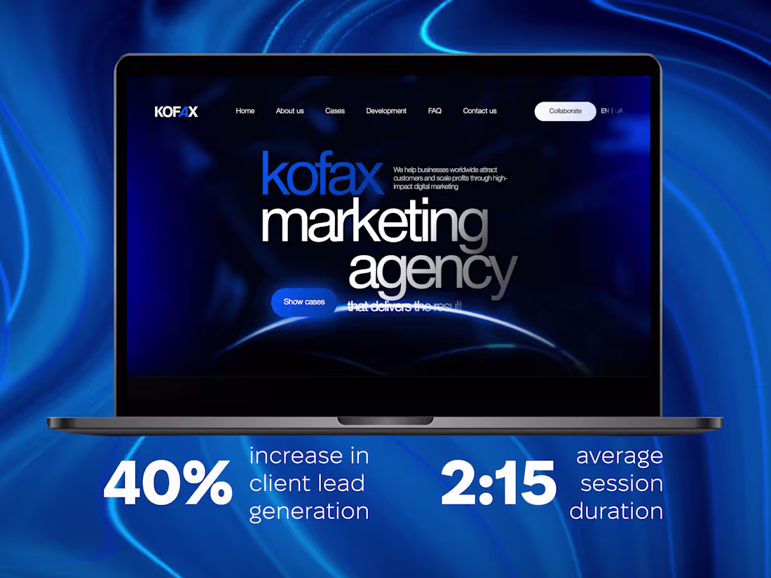 Cover image for UI / UX Website Design for a Marketing Agency