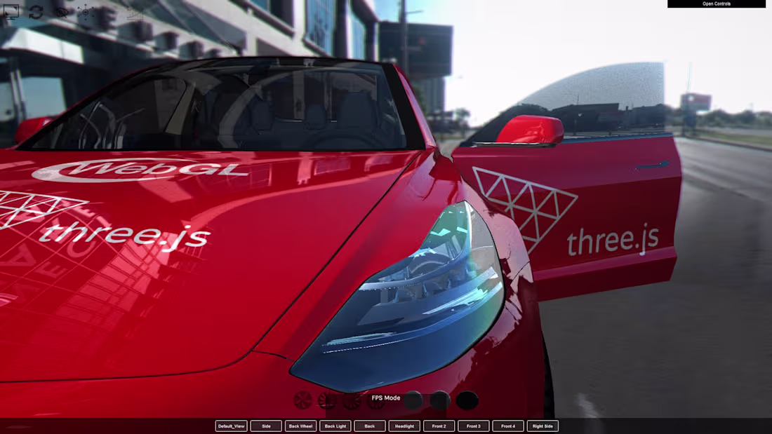 Cover image for Alternative version of a Tesla Model 3 interactive 3D config...