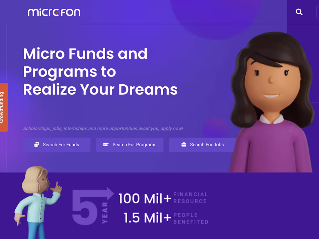 Cover image for Crowdfunding Platform on Framer - Microfon.co