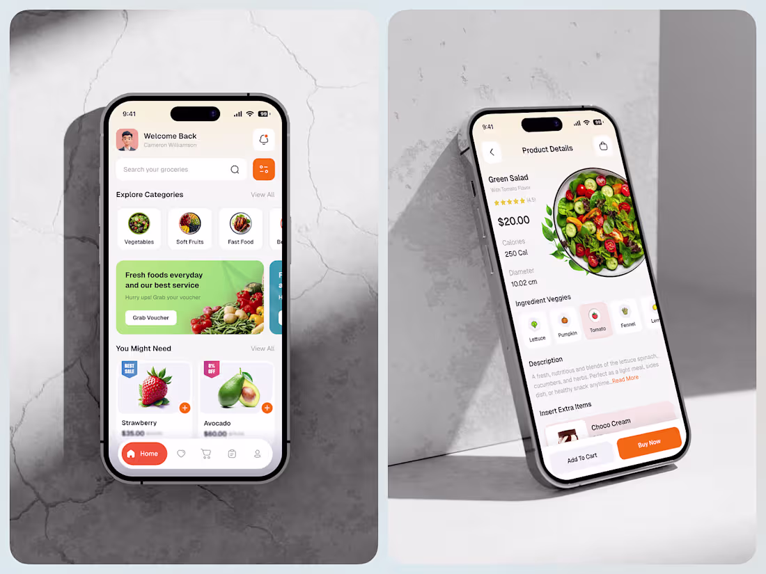 Cover image for Smart Grocery Mobile App Design