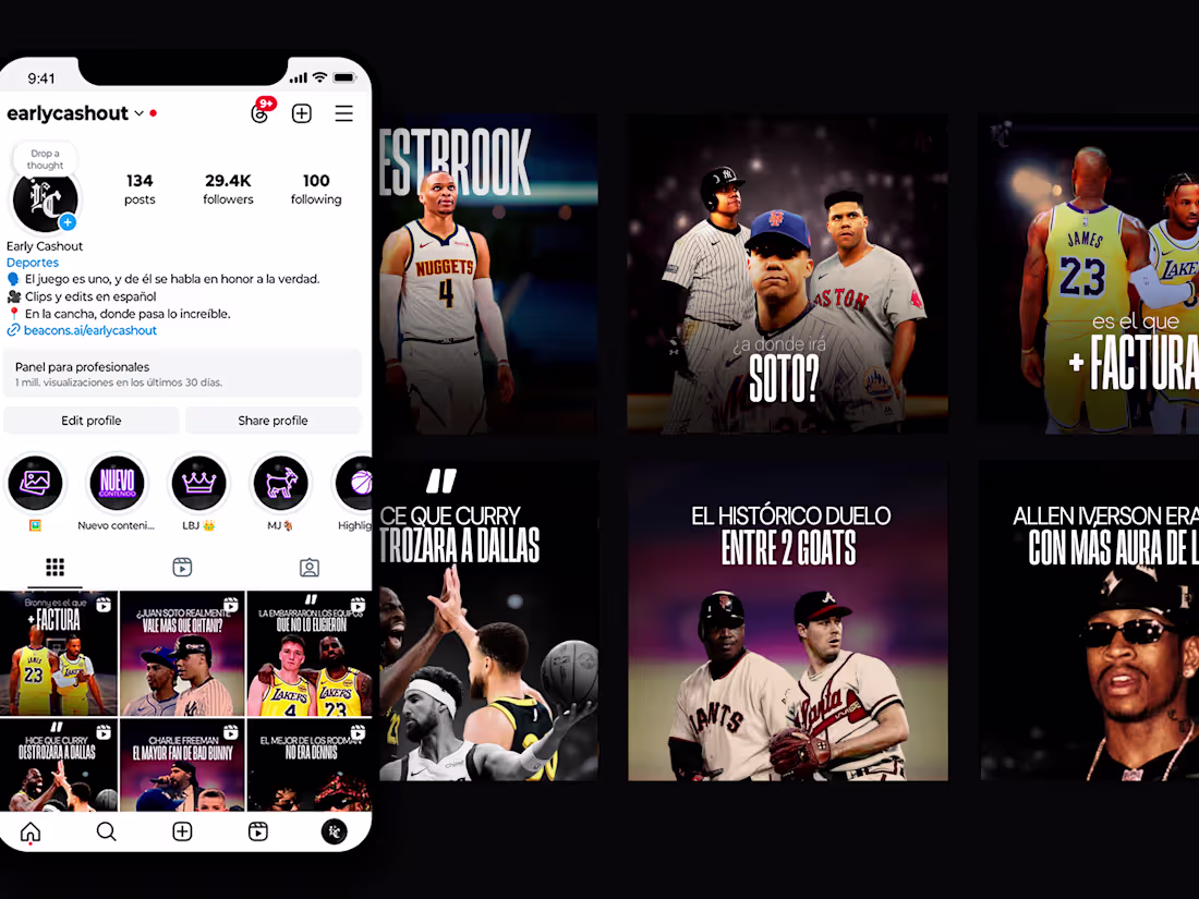 Cover image for Early Cashout | Social Media Management and Content Creation