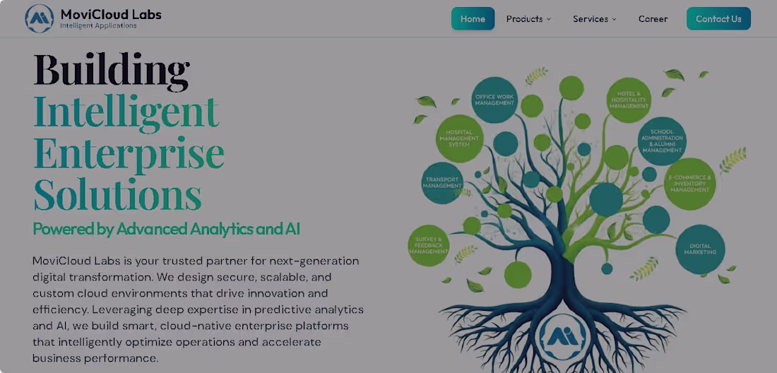 Cover image for Enterprise Website Design for MoviCloud Labs: Case Study
