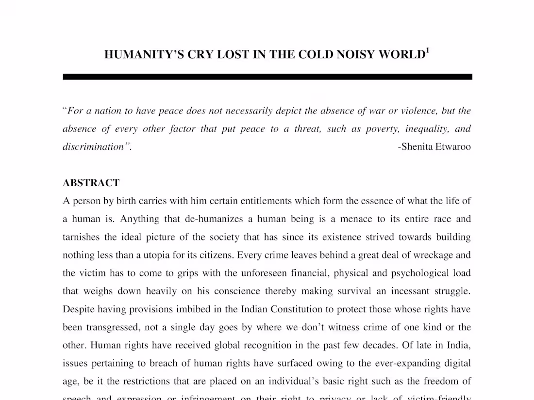 Cover image for “HUMAN RIGHTS & CRIMINAL JUSTICE SYSTEM IN
CONTEMPORARY WORLD”