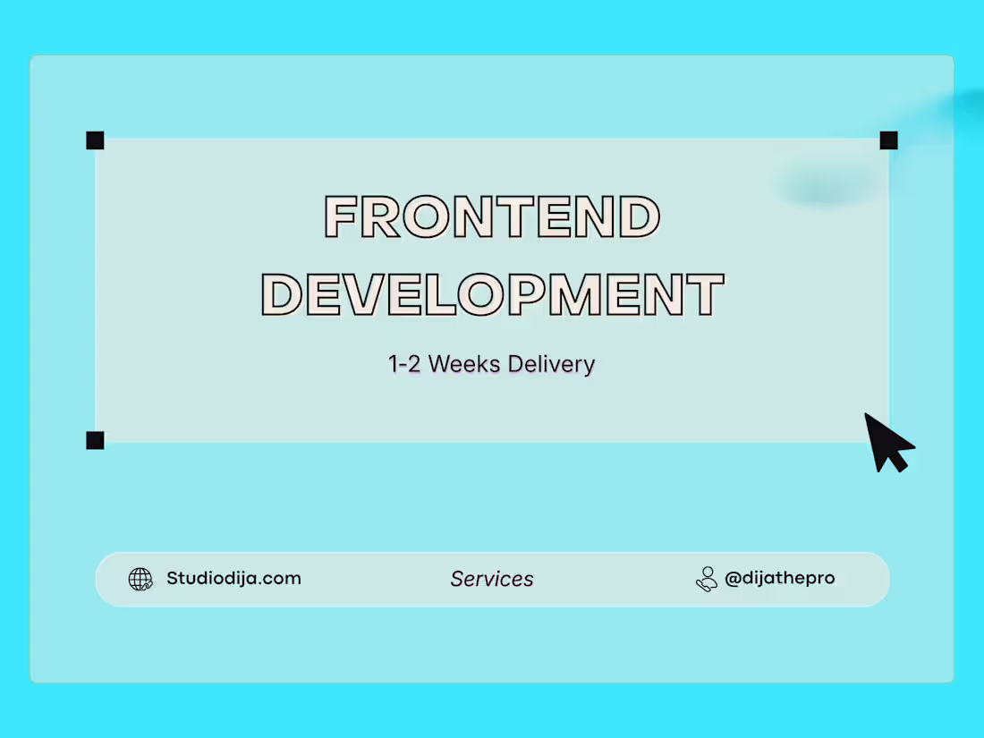 Cover image for Full Coded Build (Frontend Development)