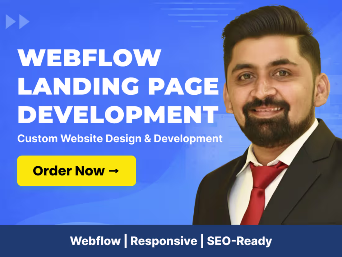 Cover image for Webflow Landing Page Design & Development