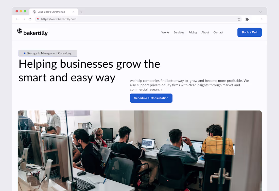 Cover image for Bakertilly Website Hero Section Redesign