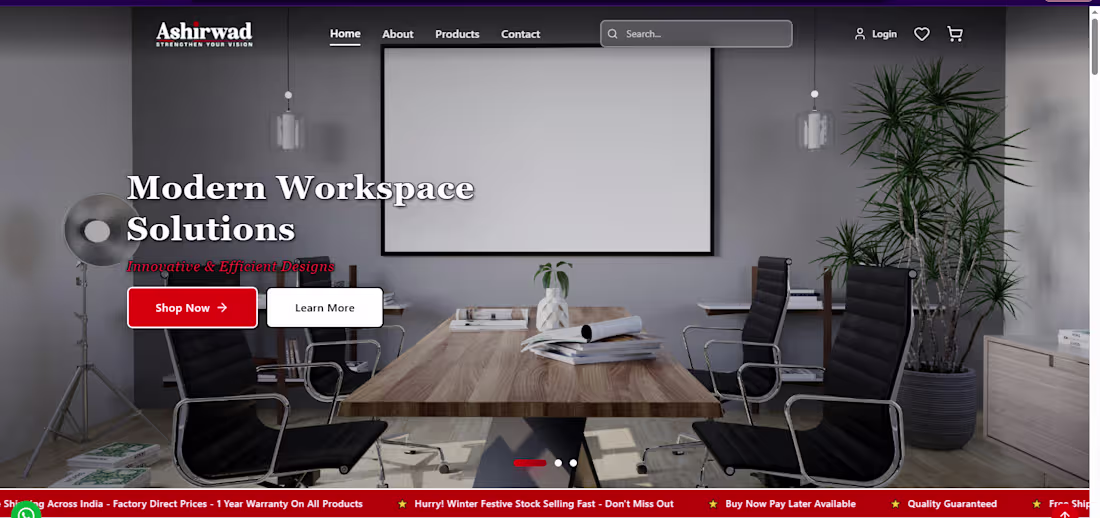 Cover image for Ashirwad Furnex - Furniture E-Commerce