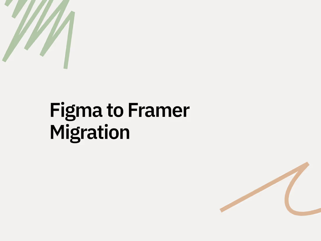 Cover image for Figma to Framer Migration