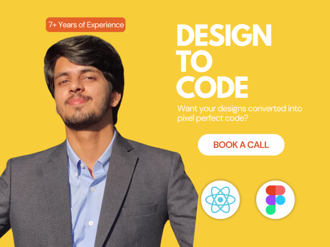 Cover image for Design to code React JS | React Native | Next JS