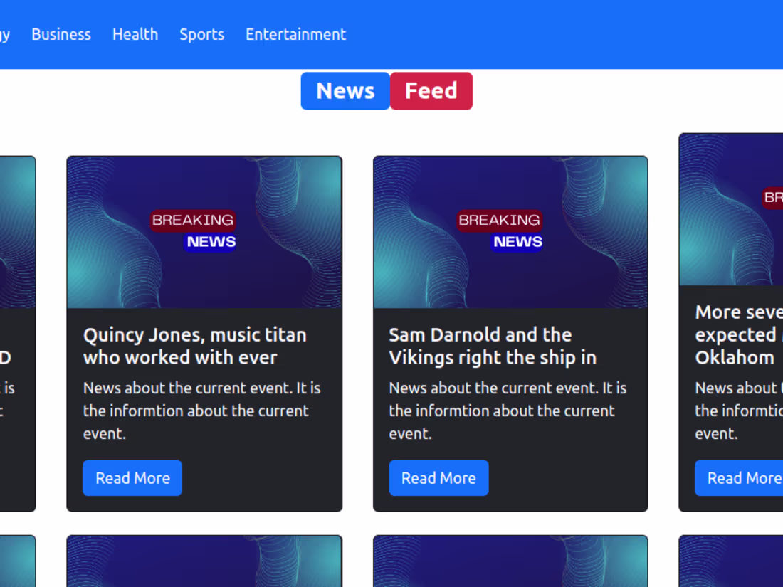 Cover image for NewsFeed: A news Aggregator