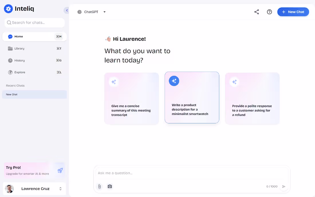Cover image for Developing Inteliq, an AI-powered chat dashboard inspired by...