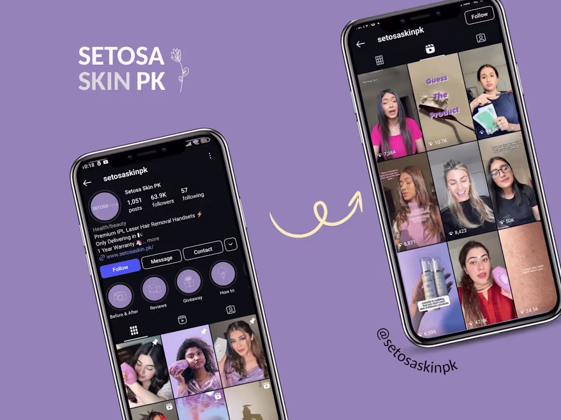 Cover image for Social Media Growth for Setosa Skin