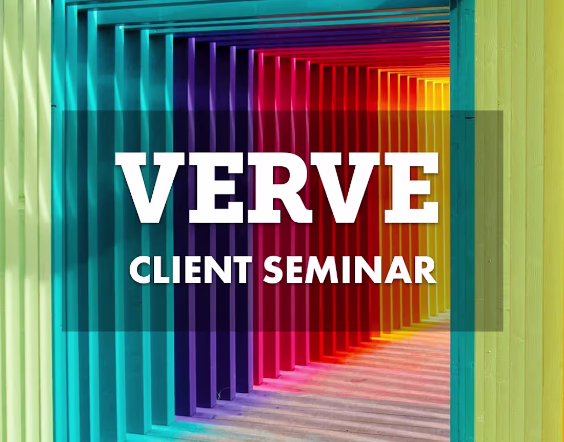 Cover image for Verve Client Seminar