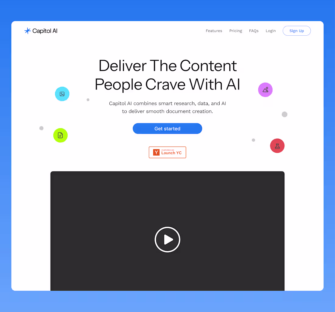 Cover image for Capitol AI Website Design and Development (Personal Project)
