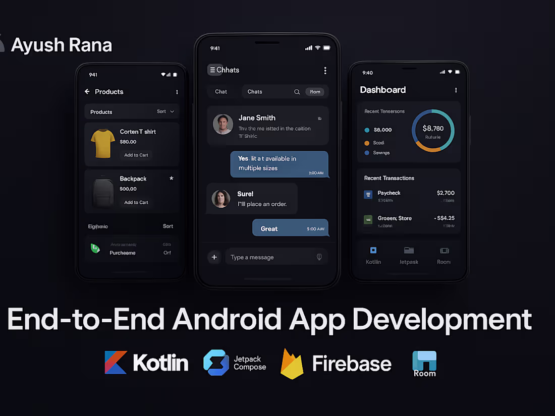 Cover image for Custom Android App Development (Kotlin + Jetpack Compose)