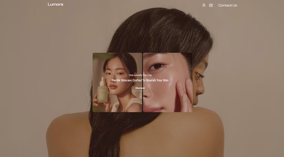 Cover image for Working on a skincare Brand Web design on Framer.