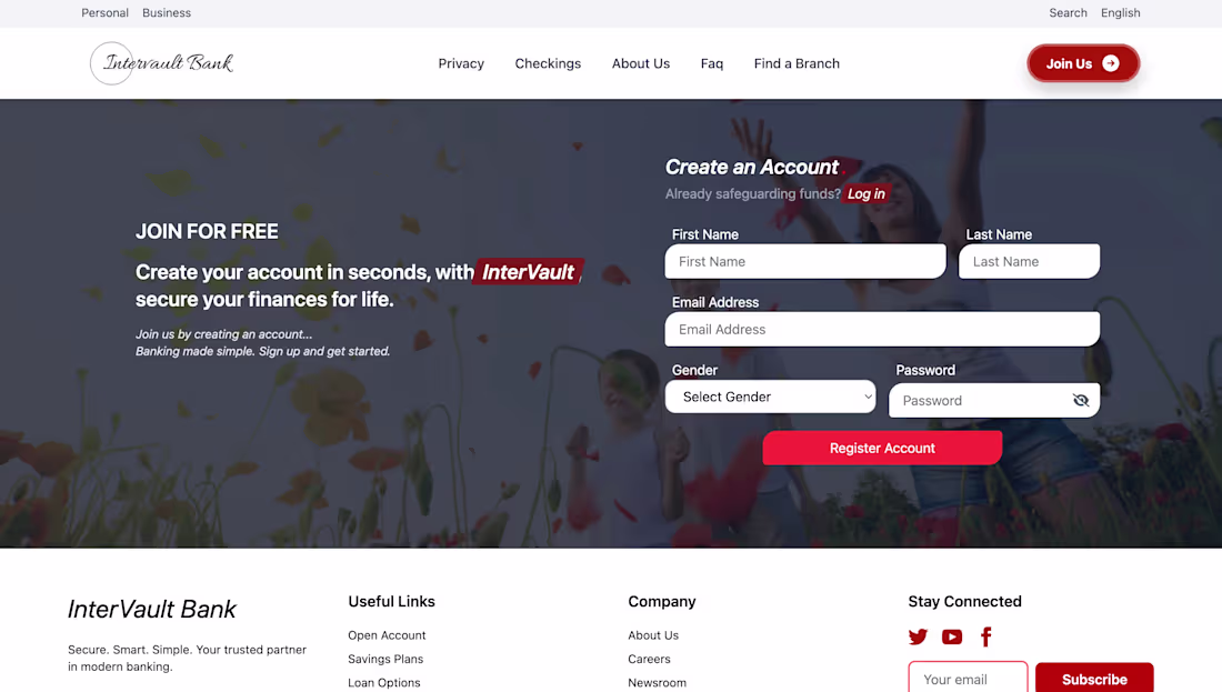 Cover image for InterVault Digital Banking Platform Development