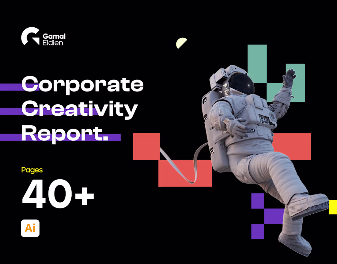 Cover image for Creativity Report | Black & Yellow Pixel Style