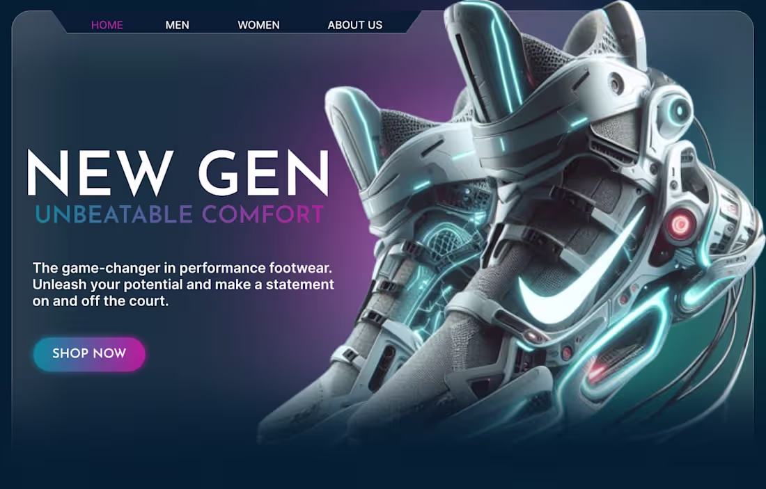 Cover image for Modern Website Design for Contemporary Shoe Brand