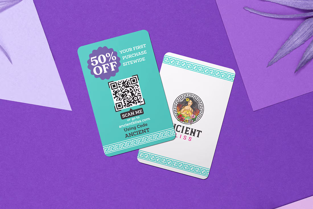 Cover image for ANCIENT BLISS Promotional Card (Natural Supplements) :: Behance