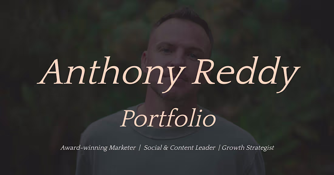 Cover image for Anthony Reddy Portfolio