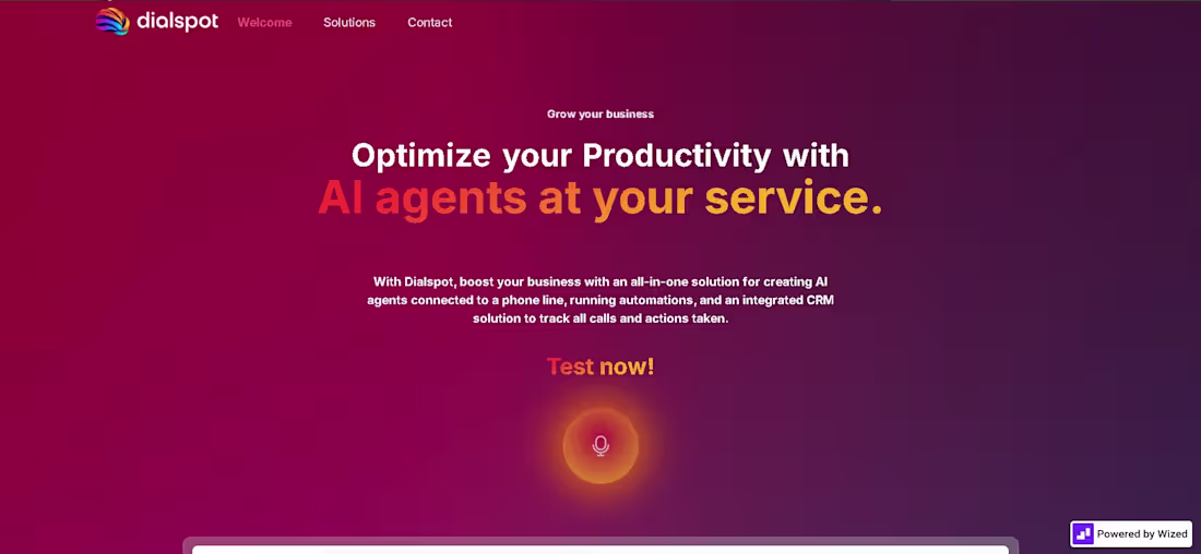 Cover image for Dialspot – AI Assistant Web App with Vapi Integration