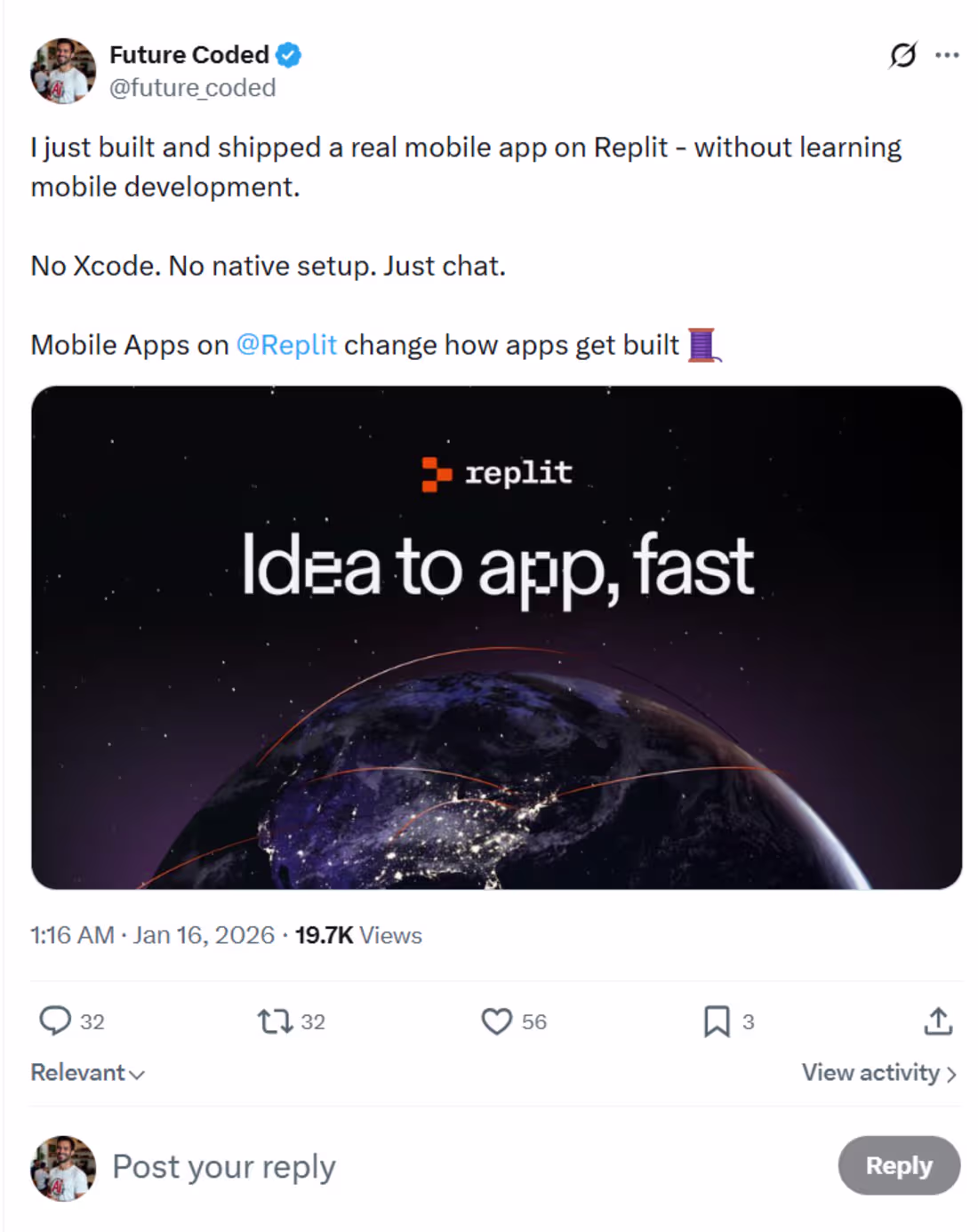 Cover image for Worked on promoting Replit Agent