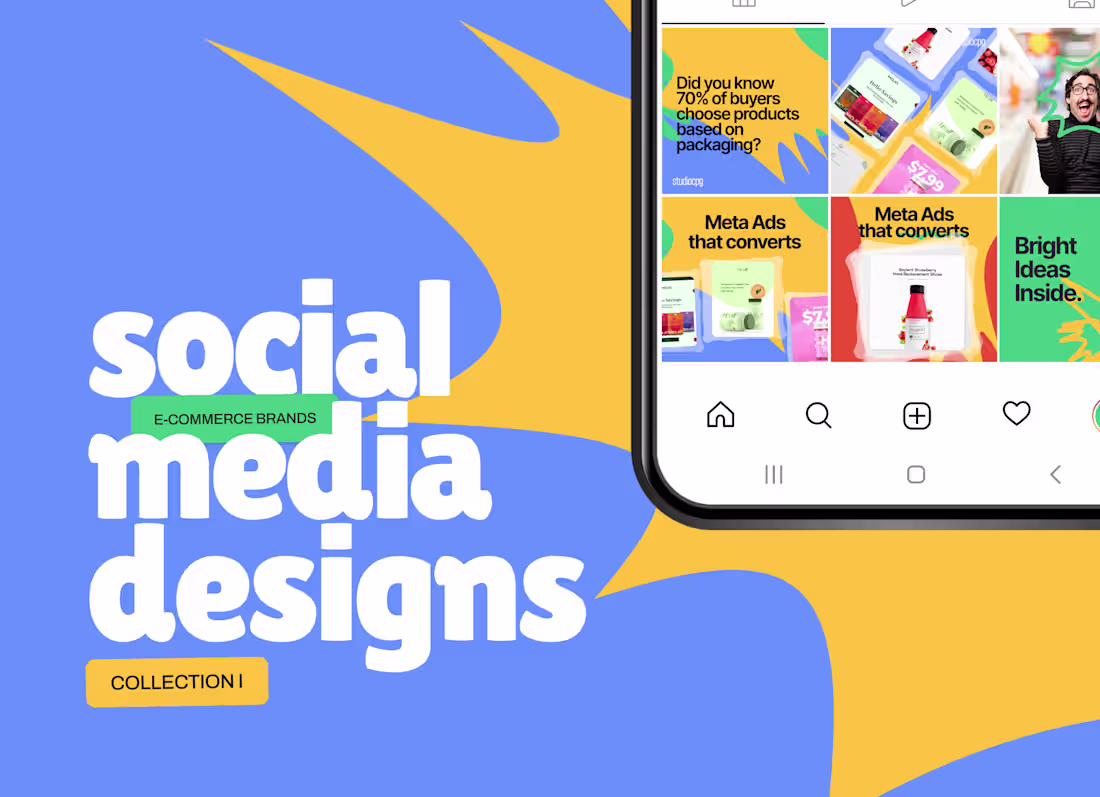 Cover image for Social Media Designs - DTC E-commerce Brands