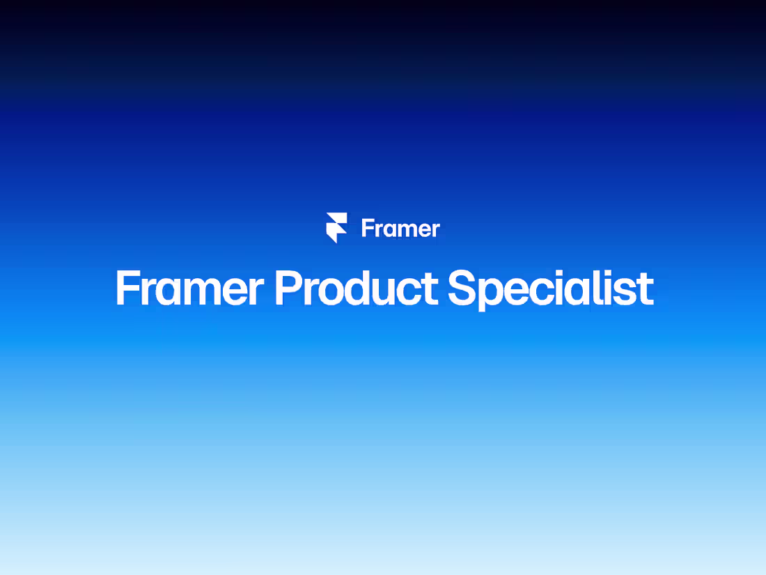Cover image for Product Specialist at Framer