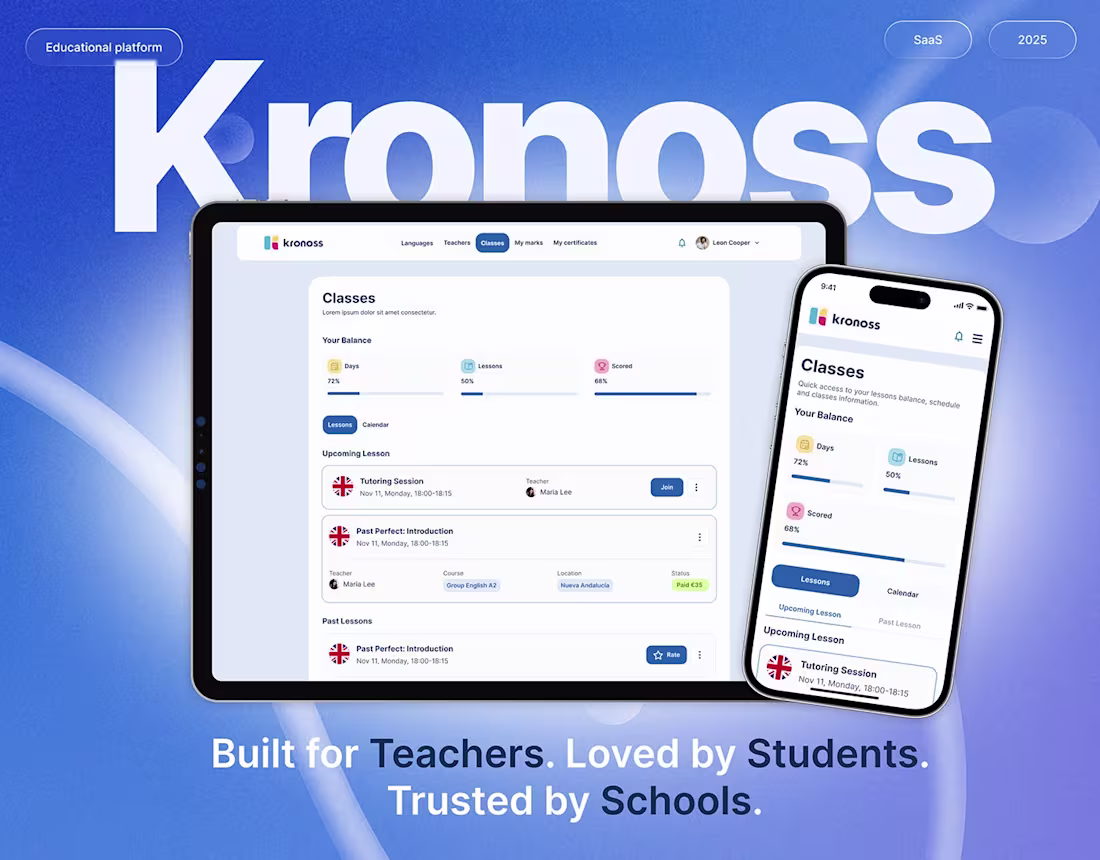 Cover image for EdTech SaaS Platform - Web App Design for E-Learning