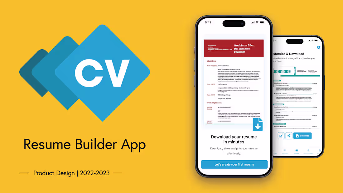 Cover image for Resume Builder App | Product Design