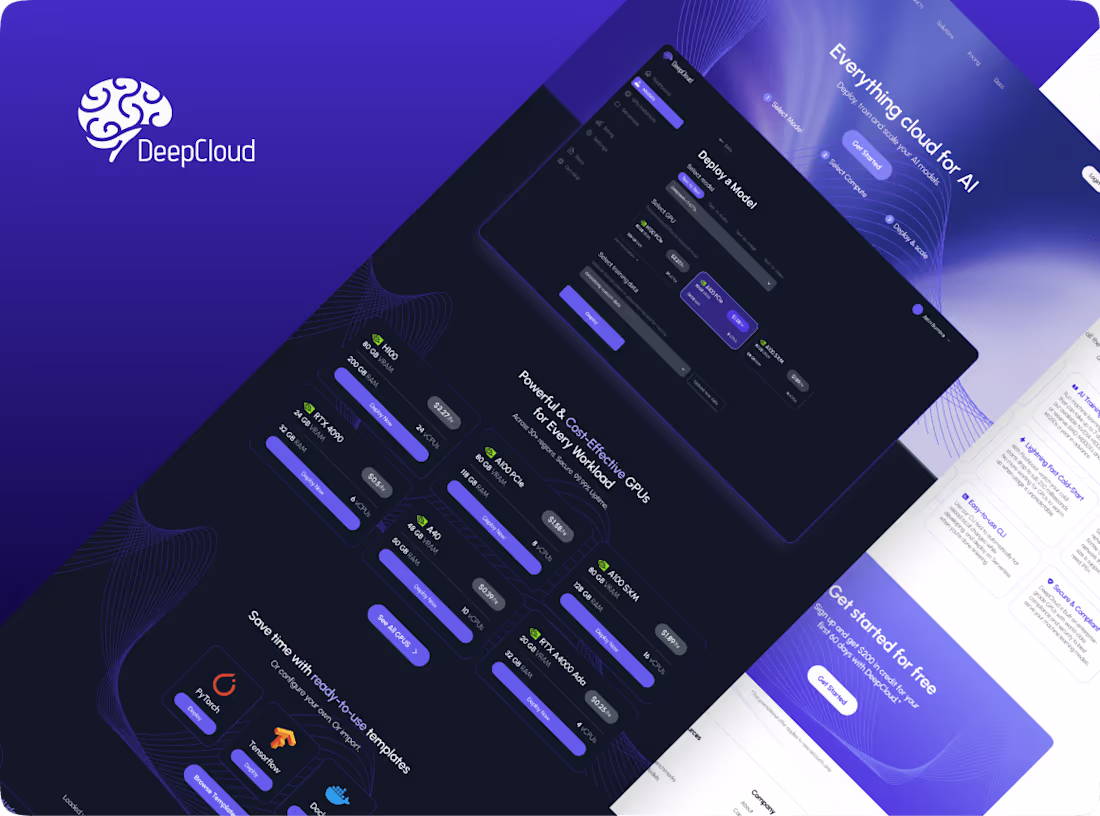 Cover image for GPU Cloud AI Website