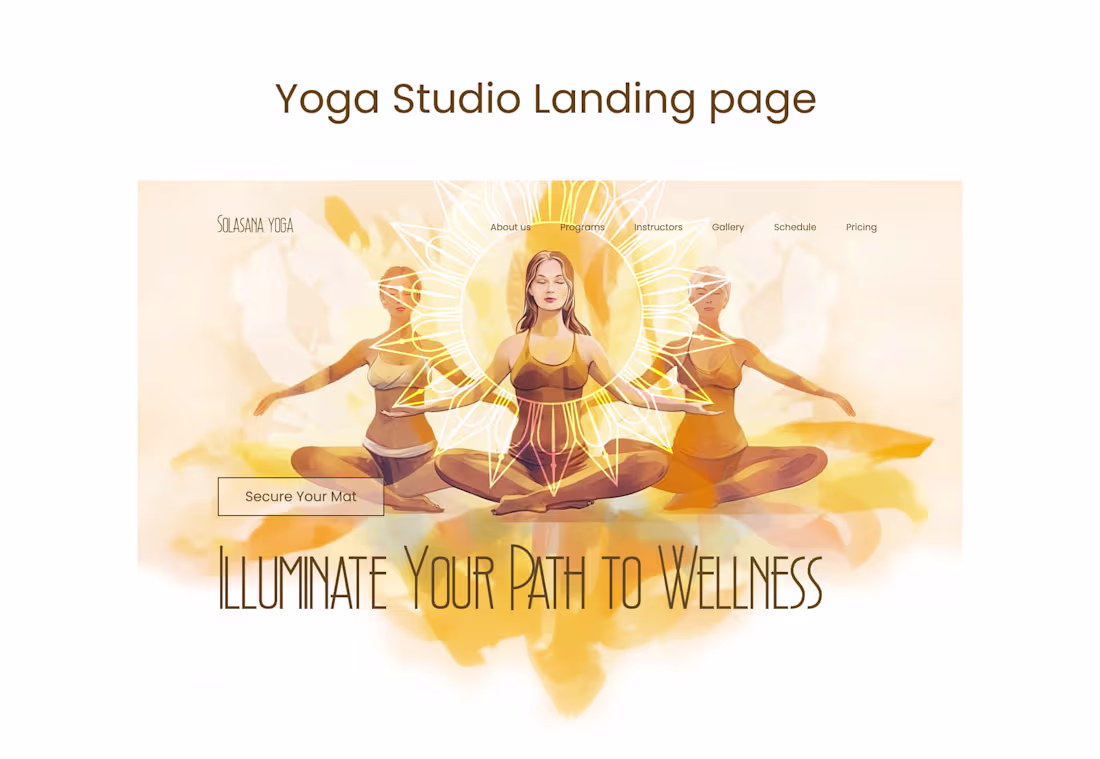 Cover image for Solasana Yoga Studio Web site :: Behance