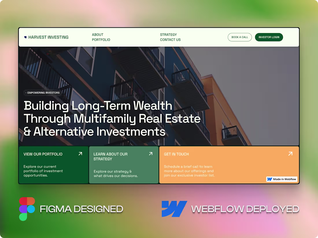 Cover image for Webflow Landing Page (Design + Development)