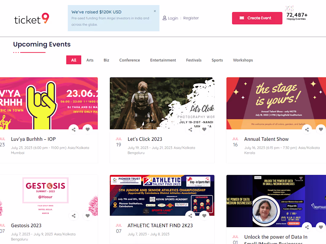 Cover image for Online Event Ticket Booking Platform.