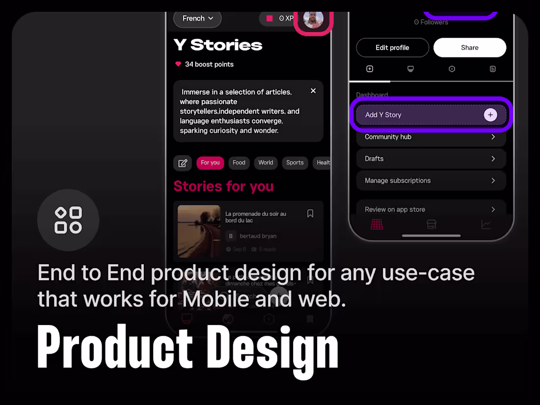 Cover image for Full Stack End to End Product UI/UX for your app