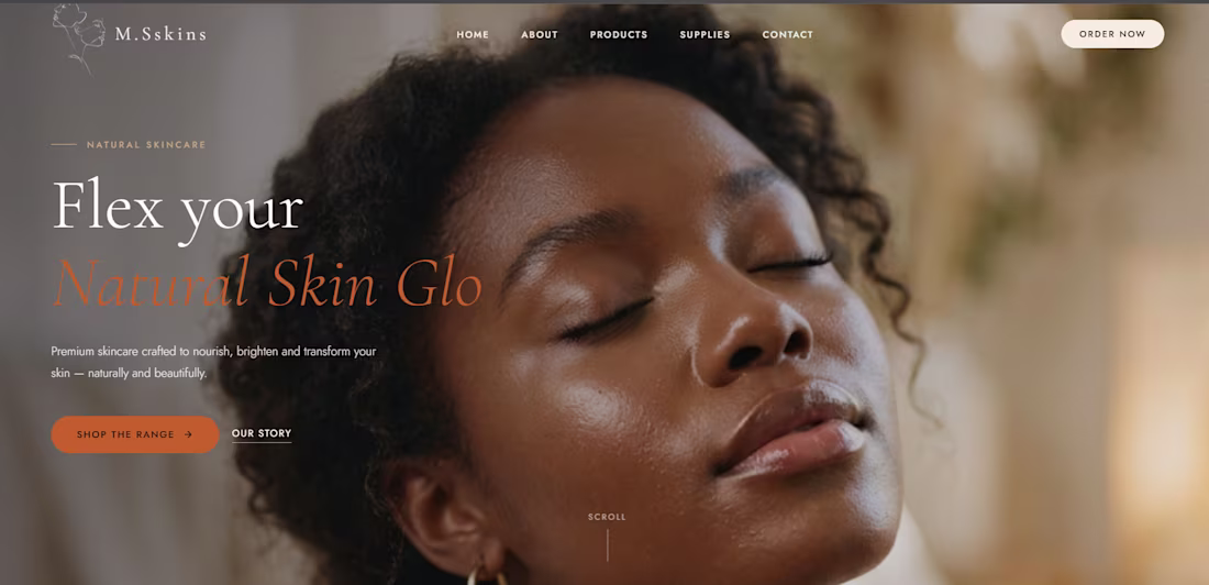 Cover image for Expertly Designed Skincare Website Hero Section - HTML & CSS